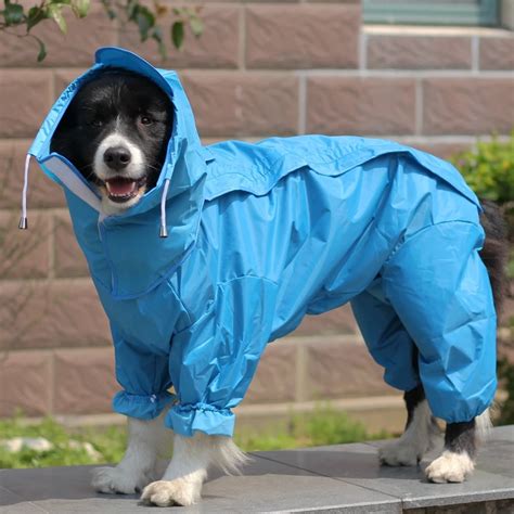 Big dog raincoat pet Satsuma large poncho four feet piece raincoat-in Cat Clothing from Home ...