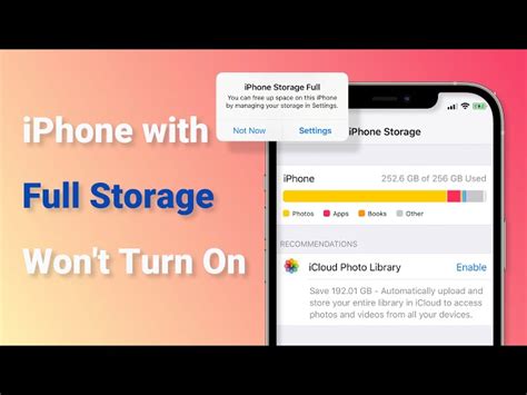 Fix iPhone Stuck on Apple Logo Storage Full [Video Guide]