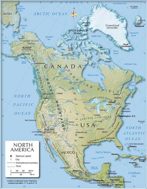 Natural Map Of North America - Guenna Holly-Anne