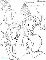Daniel And The Lions Den Coloring Page In  sketch template