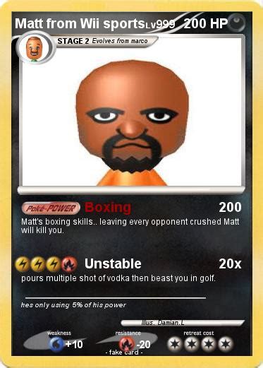 Pokémon Matt from Wii sports 2 2 - Boxing - My Pokemon Card