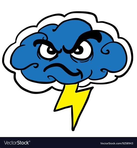 Angry storm cloud Royalty Free Vector Image - VectorStock