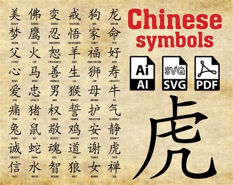 Chinese Symbol Svg Chinese Words And Phrases Symbol, Chinese Symbol ...