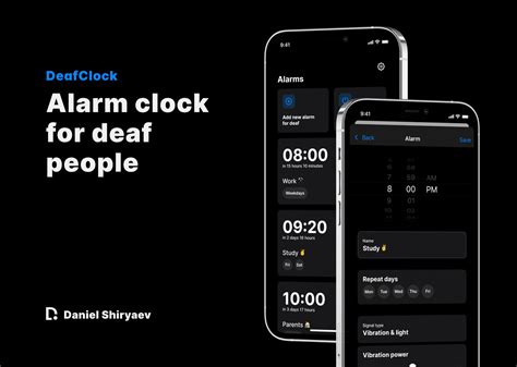 DeafClock — test case for alarm clock for deaf people on Behance