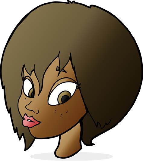 cartoon pretty female face pouting 8329558 Vector Art at Vecteezy