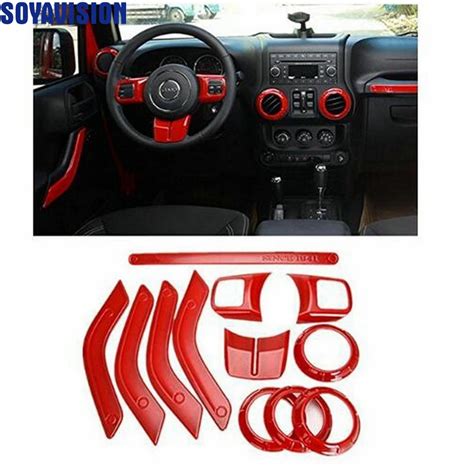 For Jeep Wrangler JK Accessories Full Set Interior Decoration Trim Kit For Jeep Wrangler JK JKU ...