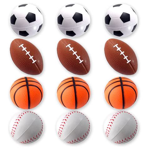 Buy Mini Sports Balls for Kids Party Favor Toy, Soccer Ball, Basketball ...