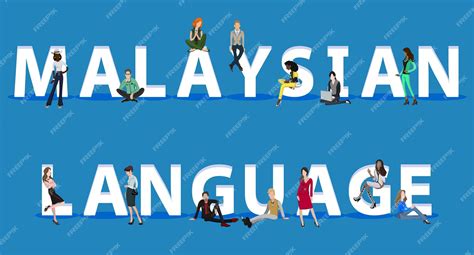 Premium Vector | People on malaysian language for web mobile app