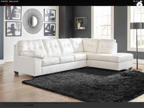 White Leather Sectional - BR Furniture Outlet