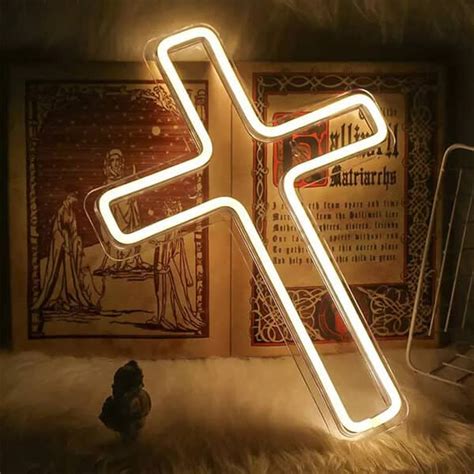 Cross Neon Sign | Customizable LED Light Sign for Sale - BgNeon