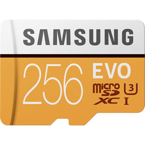 Samsung 256GB EVO UHS-I microSDXC Memory Card MB-MP256HA/AM B&H