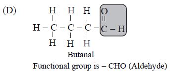 In which of the following compounds, — OH is the functional group? (A) Butanone (B) Butanol ...