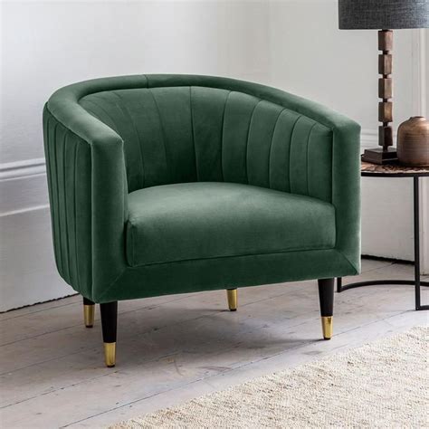 The Green Velvet Tub Chair | Inside Out Living | Tub chair, Occasional seating, Chair