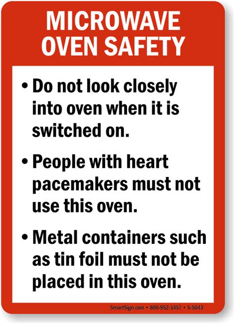 Microwave Oven Guidelines | Food and Kitchen Safety Sign, SKU: S-5043 - MySafetySign.com