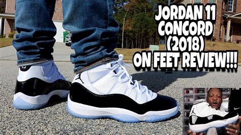 EARLY REVIEW!!! JORDAN 11 CONCORD 2018 ON FEET!!! - YouTube