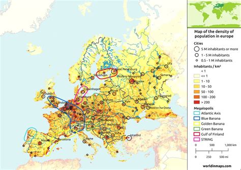 Population of Europe - World in maps