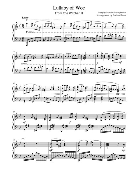 Lullaby of Woe Sheet music for Piano (Solo) | Musescore.com