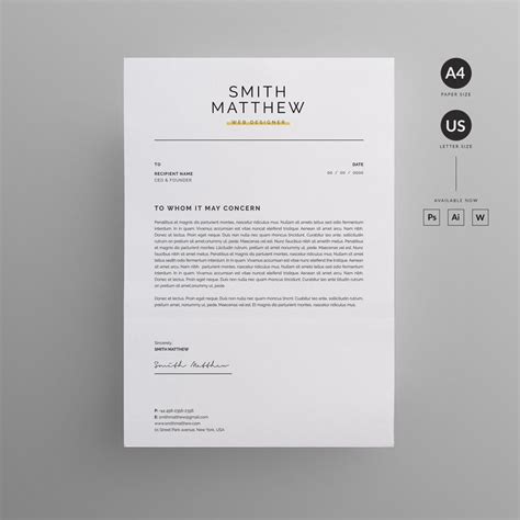 Resume/CV | Letterhead design, Unique resume template, Cover letter template