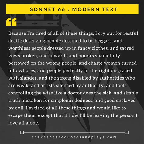Shakespeare Sonnet 66 Analysis, Tired with all these, for restful death ...