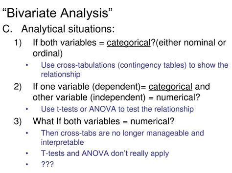 PPT - The basic task of most research = Bivariate Analysis PowerPoint Presentation - ID:5773954