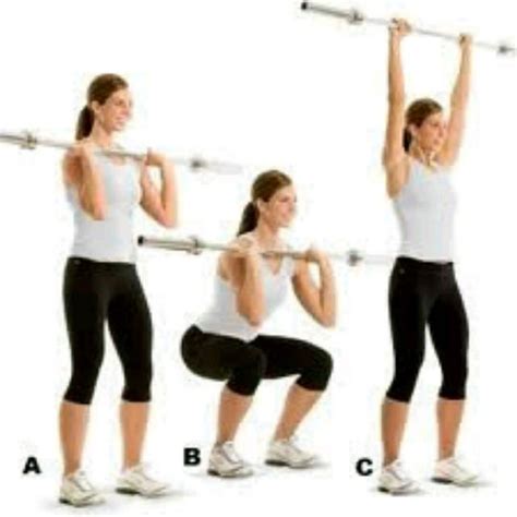 Front Squat with Barbell Press by Roxxang Franklin - Exercise How-to - Skimble