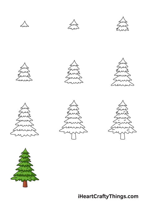 easy way to draw pine trees - Richardson Neand1996