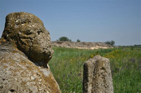 Premium Photo | Steppe stone figure scythian