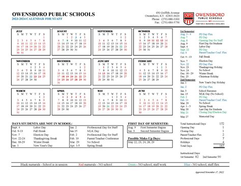 Ops 2024 School Calendar - Elyse Imogene