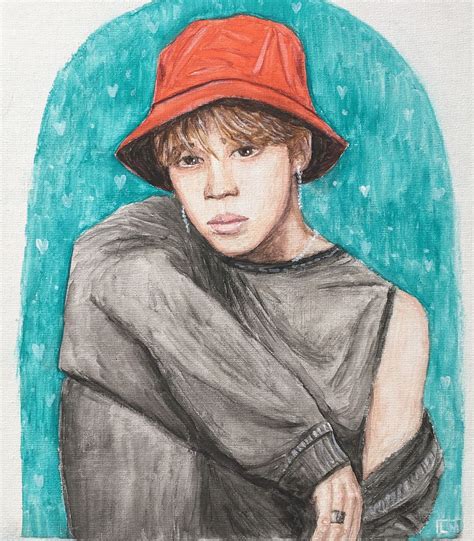 jimin watercolor portrait ️ #jimin #parkjimin #bts #btsfanart #fanart # ...