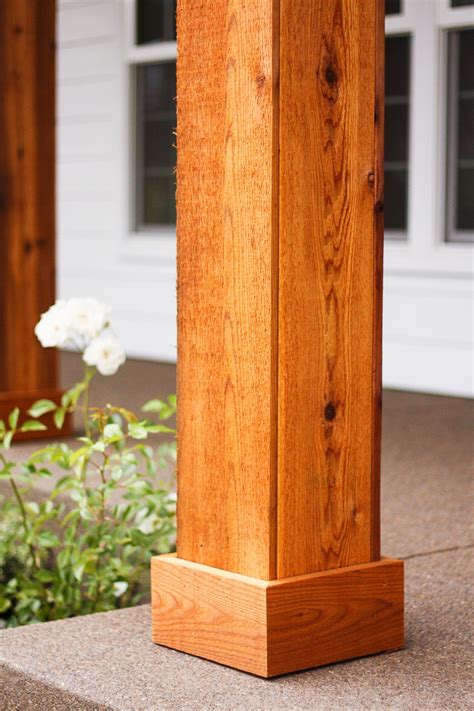 Adding Cedar Pillars to our Dream House | Porch remodel, Front porch ...