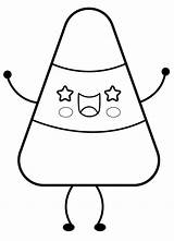 Kawaii Candy Corn Coloring Page  Free Printable Pages For Kids sketch template