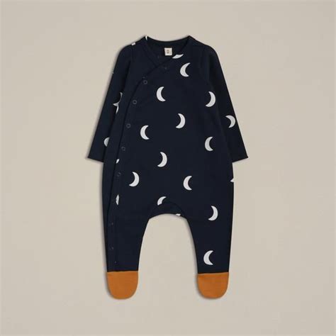 Organic Zoo Navy Midnight Suit With Contrast Feet - Trouva | Organic cotton onesie, Gender ...