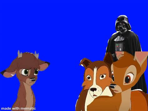 Bambi, Lassie and Darth Vader help ronno by Stikbotzilla113 on DeviantArt