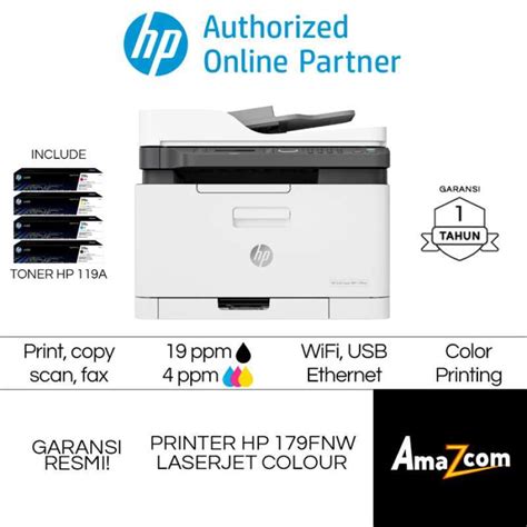 Jual Printer HP Color Laser MFP 179fnw | M179FNW (AIO) Print Scan Copy ...