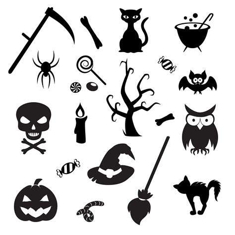 Set of Halloween elements. Collection of vector icon for Halloween ...