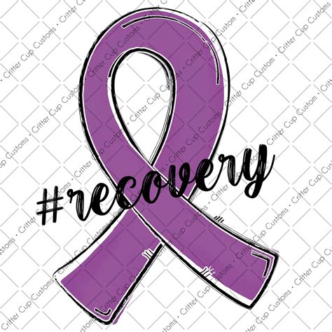 Addiction Recovery Ribbon Digital Download PNG File: September ...