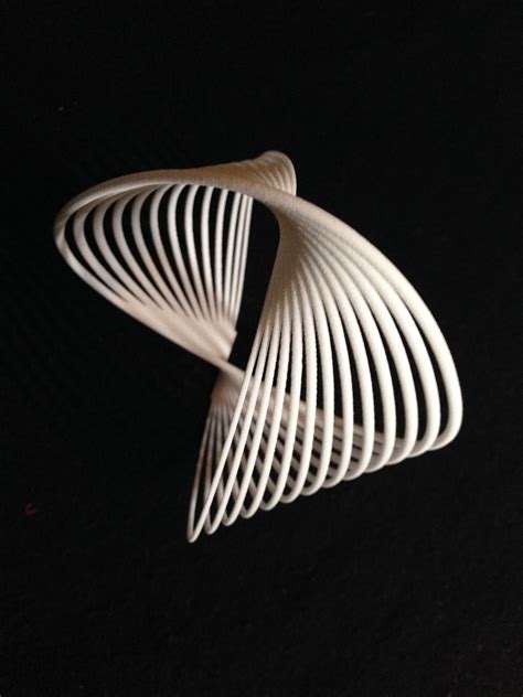 Double Mobius Ring, 3d printed model. by Mahsa Vanaki Studio Mobius Art, Mobius Ring, Moebius ...