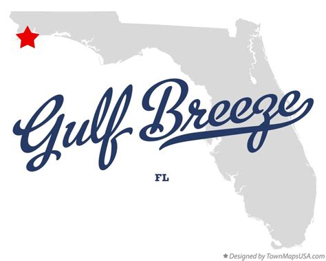 Map of Gulf Breeze, FL, Florida