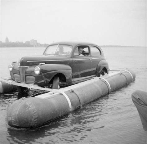 "Monona-Mobile" on Lake Monona | Photograph | Wisconsin Historical Society