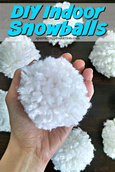 Winter Craft for Kids: DIY Indoor Snowballs