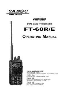 Yaesu Yaesu FT 60R Printed Manual