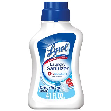 Lysol Laundry Sanitizer, Crisp Linen, 41 oz, Eliminates Odors and Kills ...