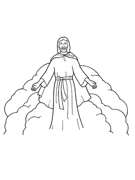 An illustration of Jesus Christ during the Second Coming. | Jesus coloring pages, Lds coloring ...