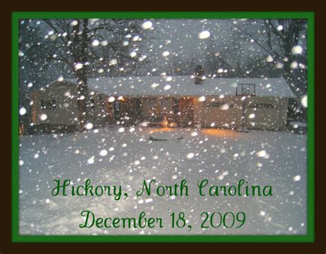 Hickory North Carolina Snow Storm December 2009