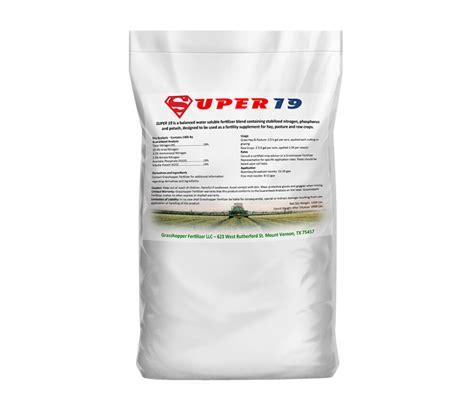 Super 19-19-19 | Advanced Liquid Nutrition | Grasshopper Fertilizer