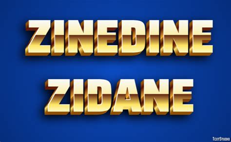 Zinedine Zidane Text Effect and Logo Design Celebrity