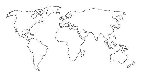 World Map Outline PNGs for Free Download