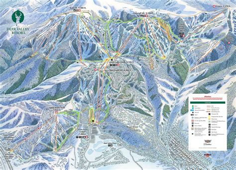 Deer Valley, Utah Ski Trail Map Free Download