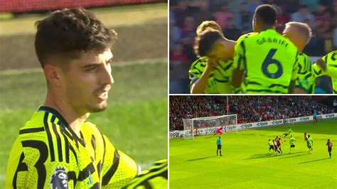 Kai Havertz finally scores his first goal for Arsenal, you can see how ...