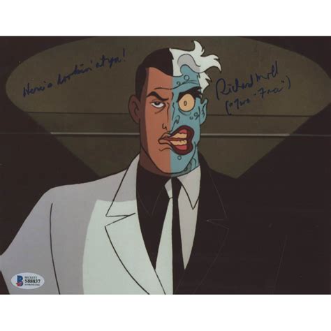 Richard Moll Signed "Batman: The Animated Series" 8x10 Photo Inscribed "Two-Face" & "Here's ...